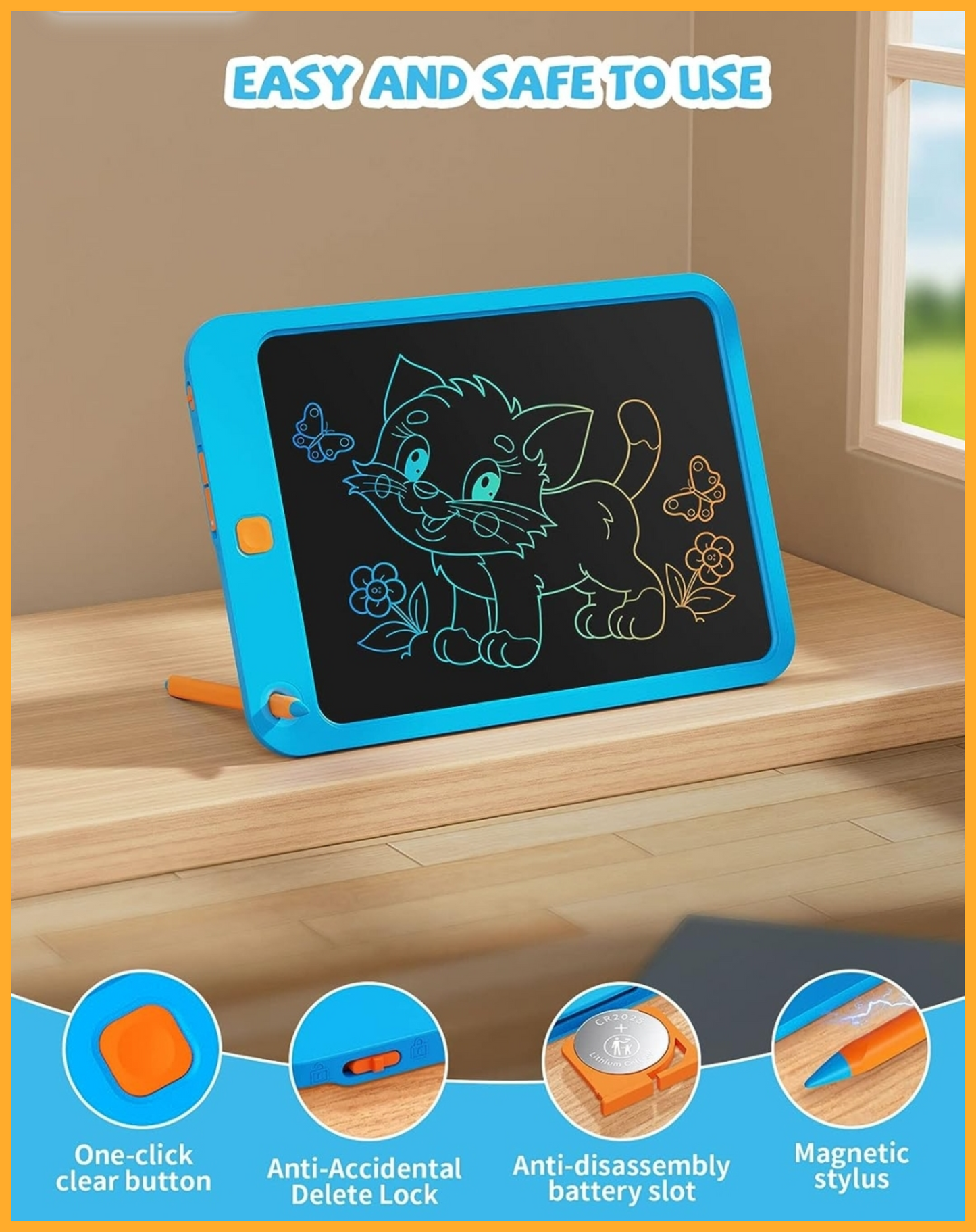 BabyBloom Colorful Doodle Board Drawing Tablet, Memo Board, Drawing Pads